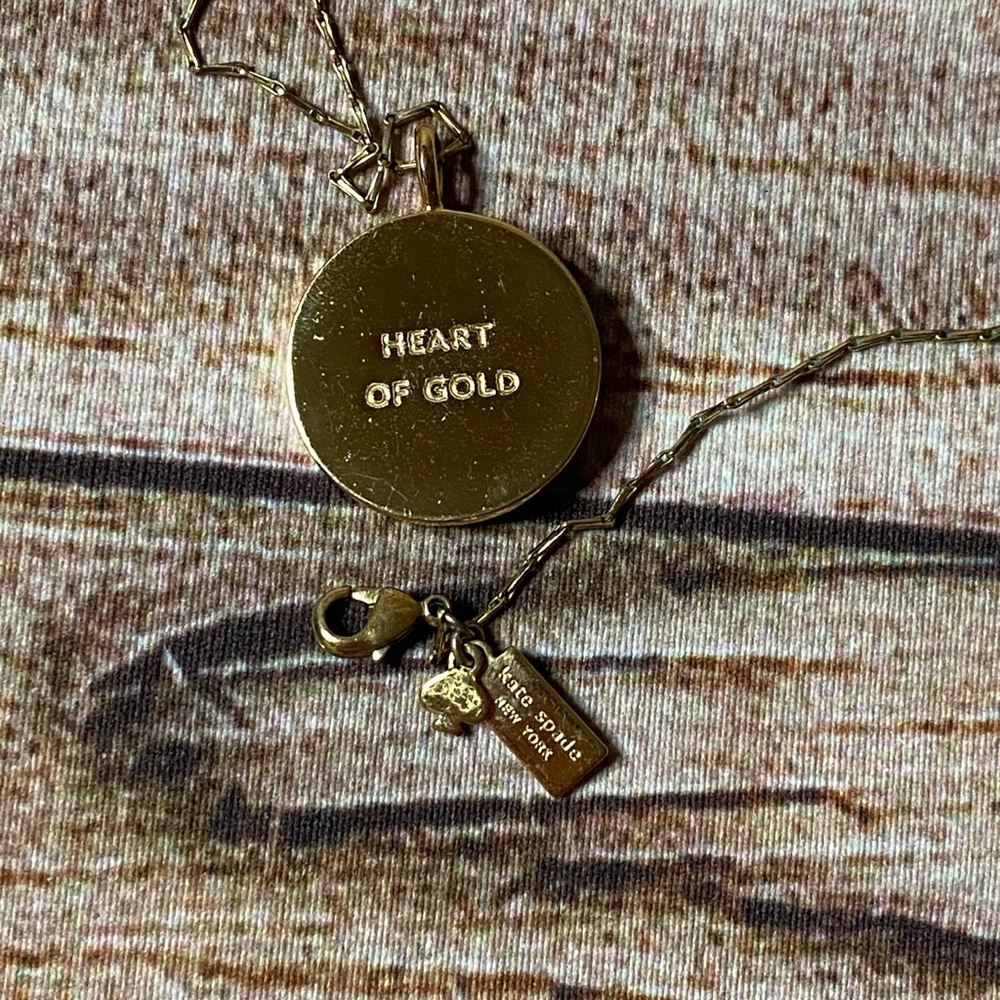 Kate Spade “Heart of Gold” Idiom Charm Necklace